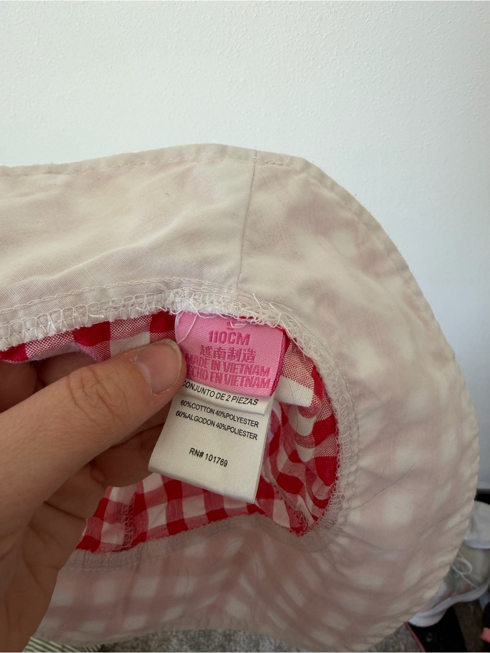 Kids Gingham Bucket Hat - Picture 2 of 2